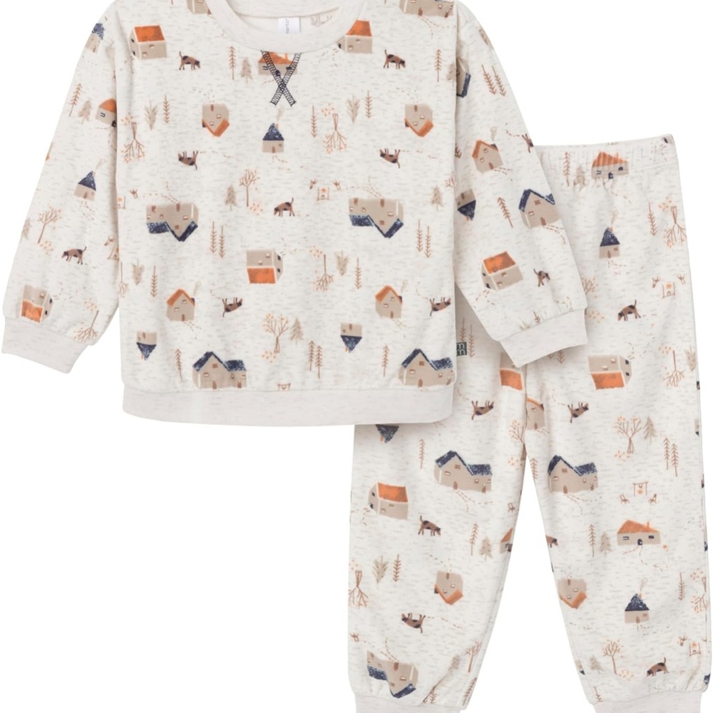 Modern Moments by Gerber Unisex Toddler Bunny Fleece 2-Piece Sweater & Pant set